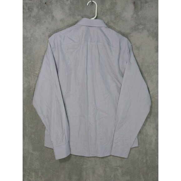 UNTUCKit Shirt Mens Large Gray Long Sleeve Button Down Wrinkle Free Rubican - Picture 2 of 10
